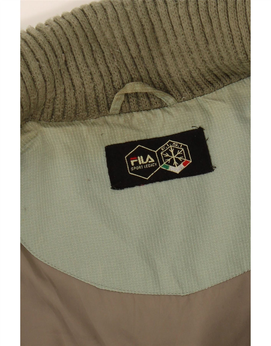 FILA Mens Padded Jacket UK 38 Medium Green Vintage Fila and Second-Hand Fila from Messina Hembry 