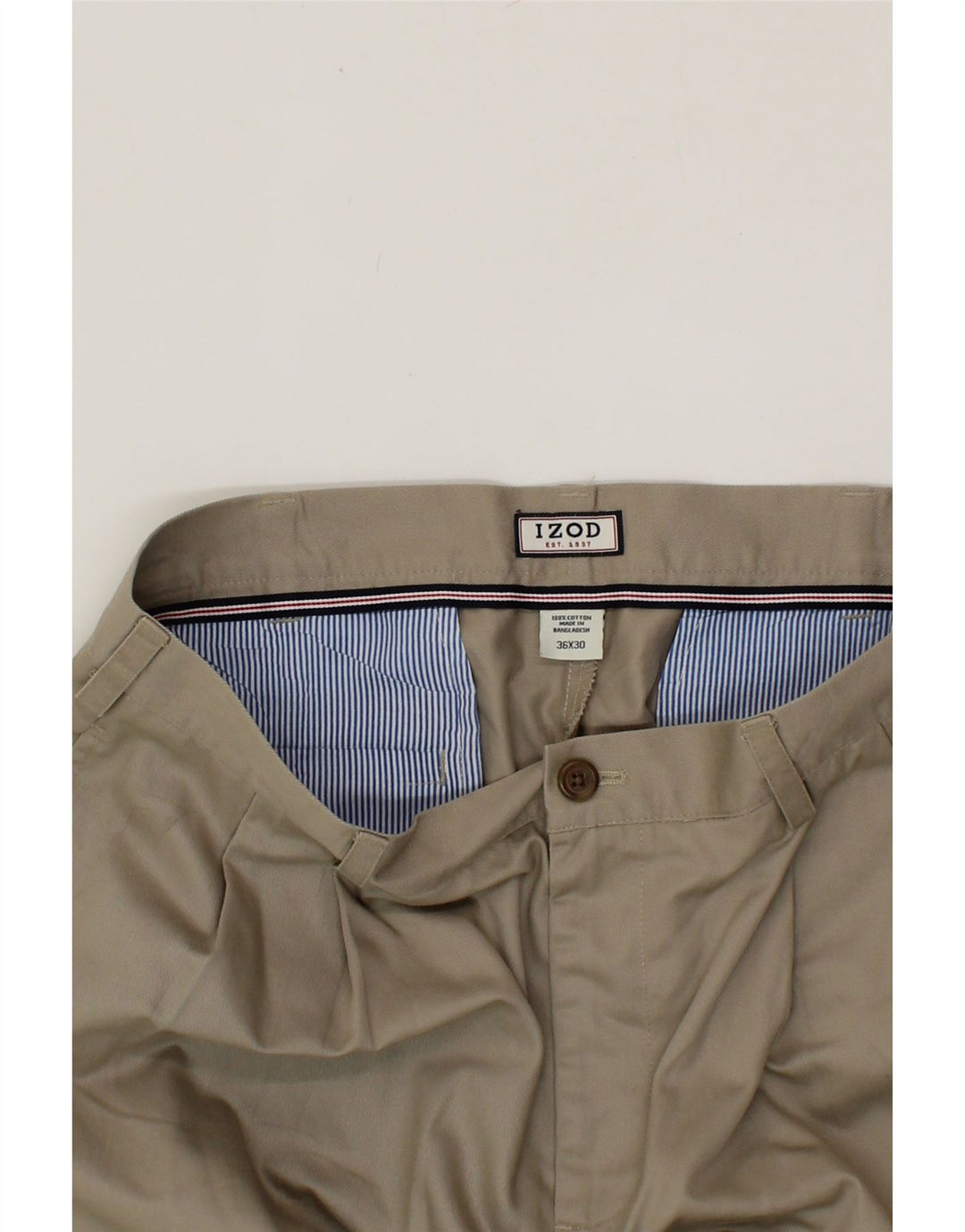 IZOD Mens Pegged Chino Trousers W36 L30  Beige Cotton Vintage Izod and Second-Hand Izod from Messina Hembry 