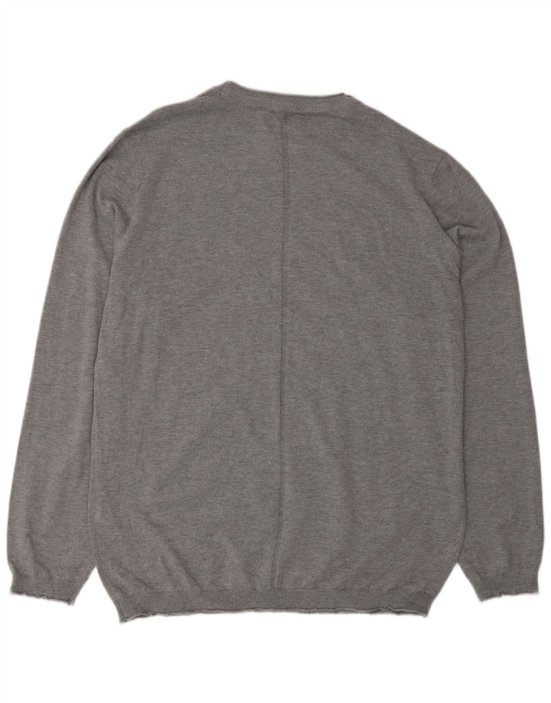 Liu Jo Mens Crew Neck Jumper Sweater 3XL Grey Cotton