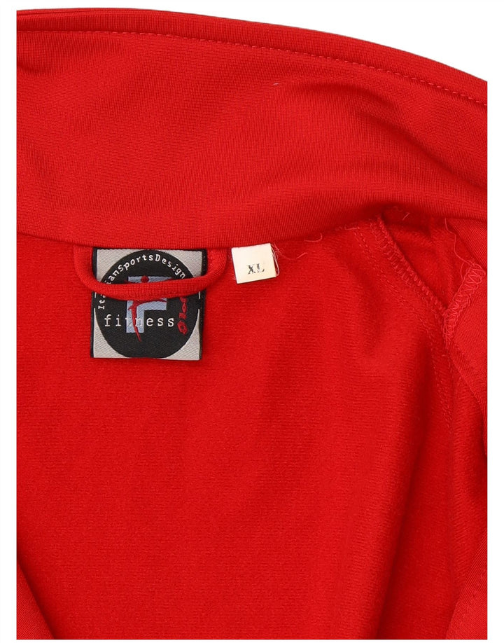 LOTTO Mens Graphic Tracksuit Top Jacket XL Red