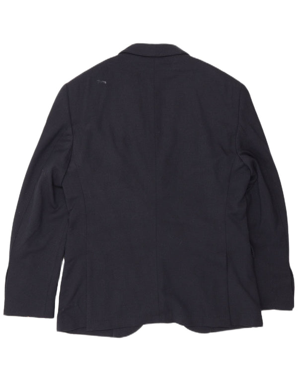 Massimo Dutti Ανδρικό σακάκι μπλέιζερ με 2 κουμπιά EU 50 Medium Navy Blue Wool