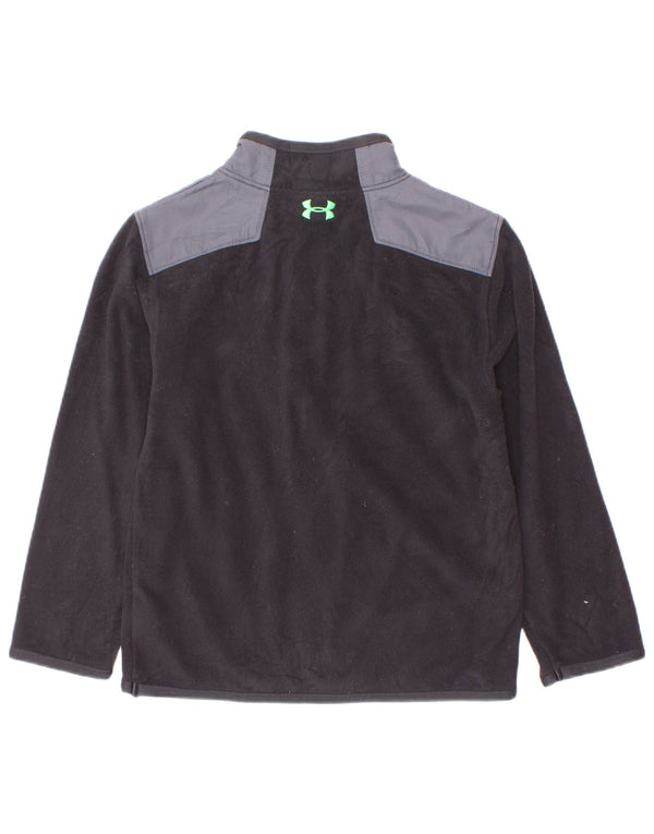 Under Armour Pull polaire à col zippé pour garçon 4-5 ans Noir Colourblock