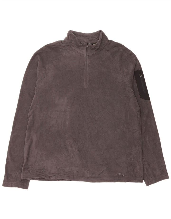 EDDIE BAUER Fleecetrøje med lynlås til mænd XL Grå Polyester