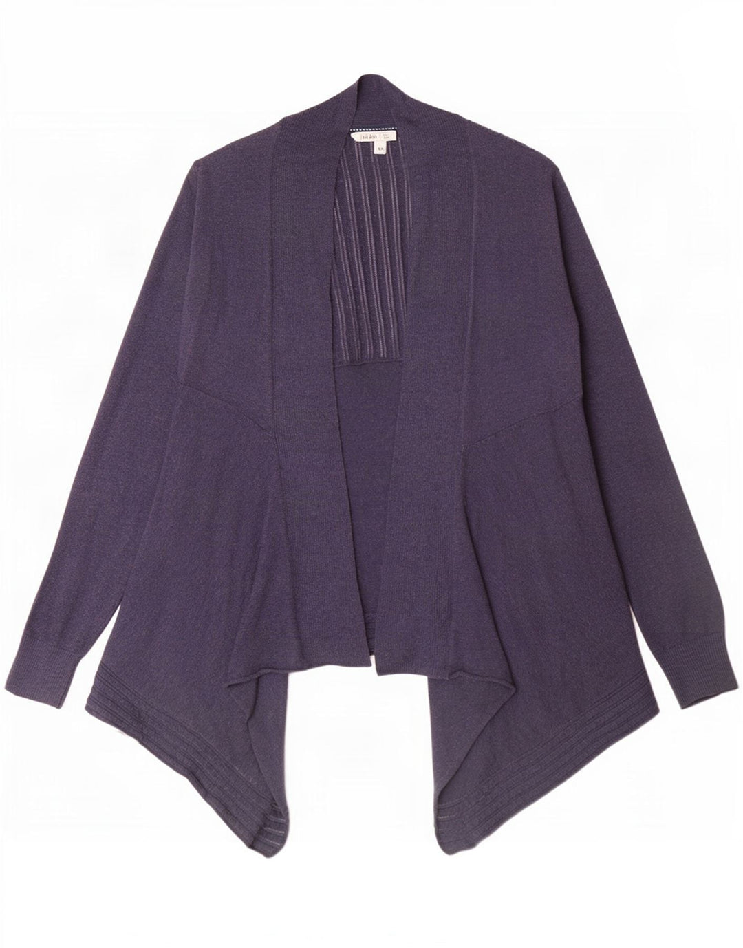 Fat Face Damen Asymmetrischer offener Cardigan-Pullover UK 12 Medium Navy Blue
