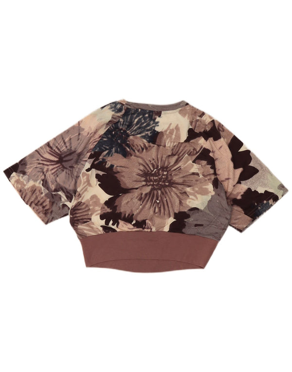 T-shirt corta Adidas da donna vestibilità ampia UK 4/6 XS multicolore floreale