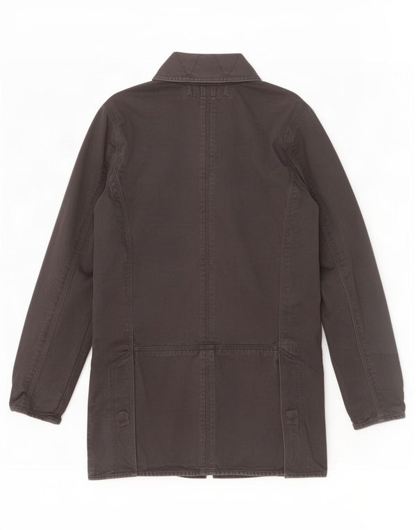 Superdry Mens Parka Jacket UK 36 Small Black Cotton