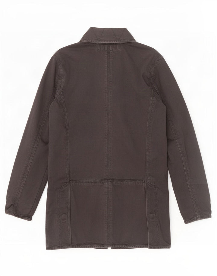 Superdry Mens Parka Jacket UK 36 Small Black Cotton
