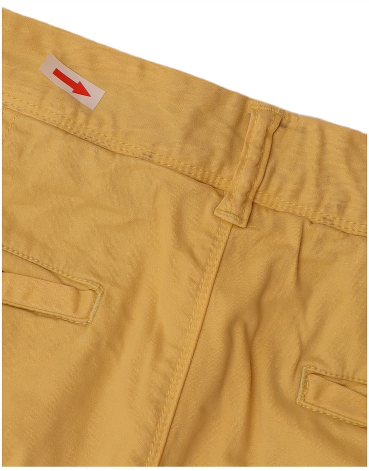 Superdry Mens Chino Shorts W33 Large Yellow Cotton