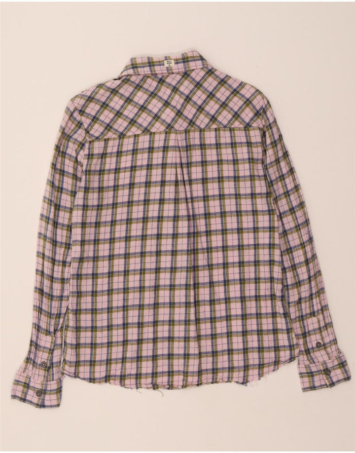 BILLABONG Womens Flannel Shirt UK 14 Medium Pink Check Cotton Vintage Billabong and Second-Hand Billabong from Messina Hembry 