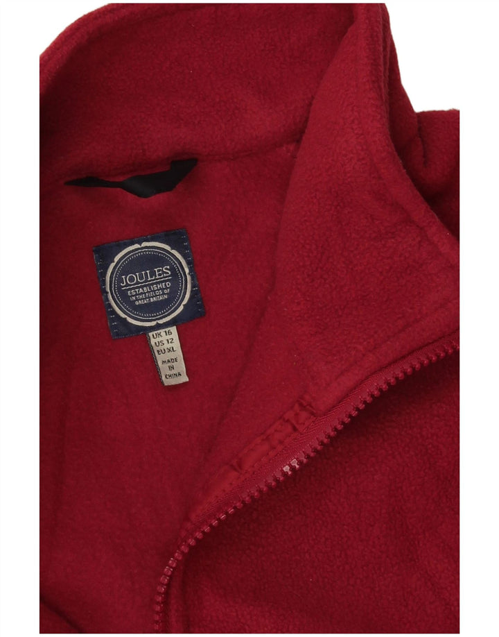 Joules Dame Oversized Liner Fleece Jakke UK 16 Large Pink Polyester