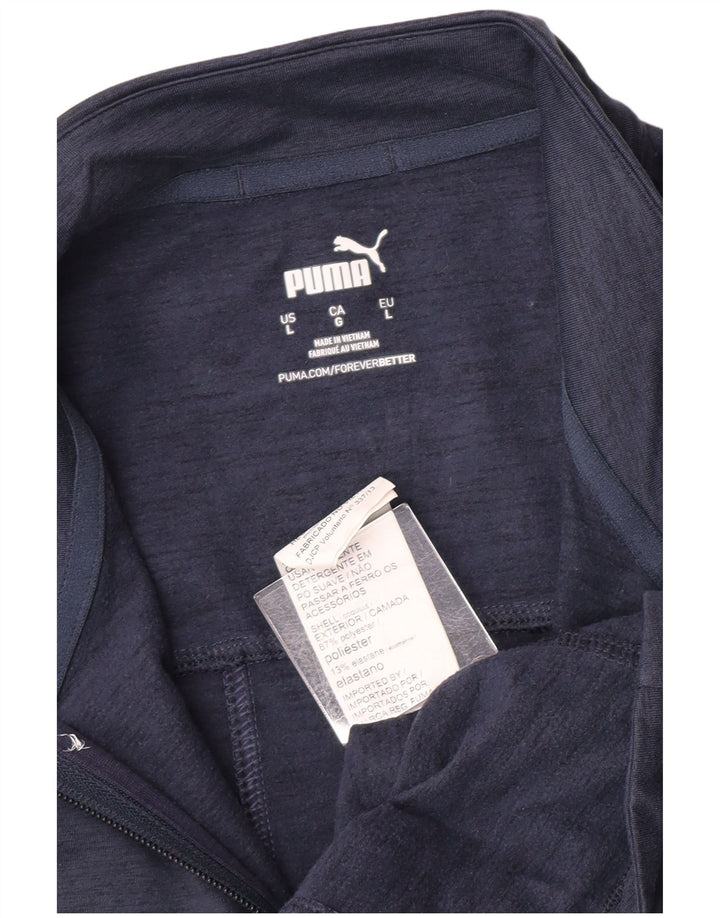 Puma Womens Sleeveless Tracksuit Top Jacket UK 16 Large Navy Blue