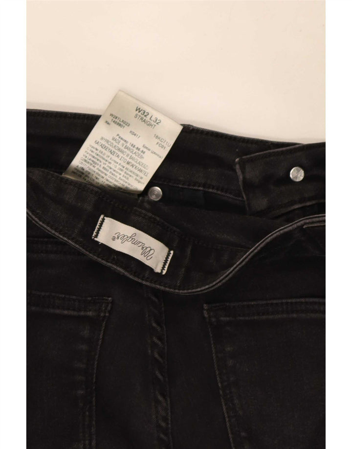 Wrangler Womens Straight Jeans W32 L32 Black Cotton