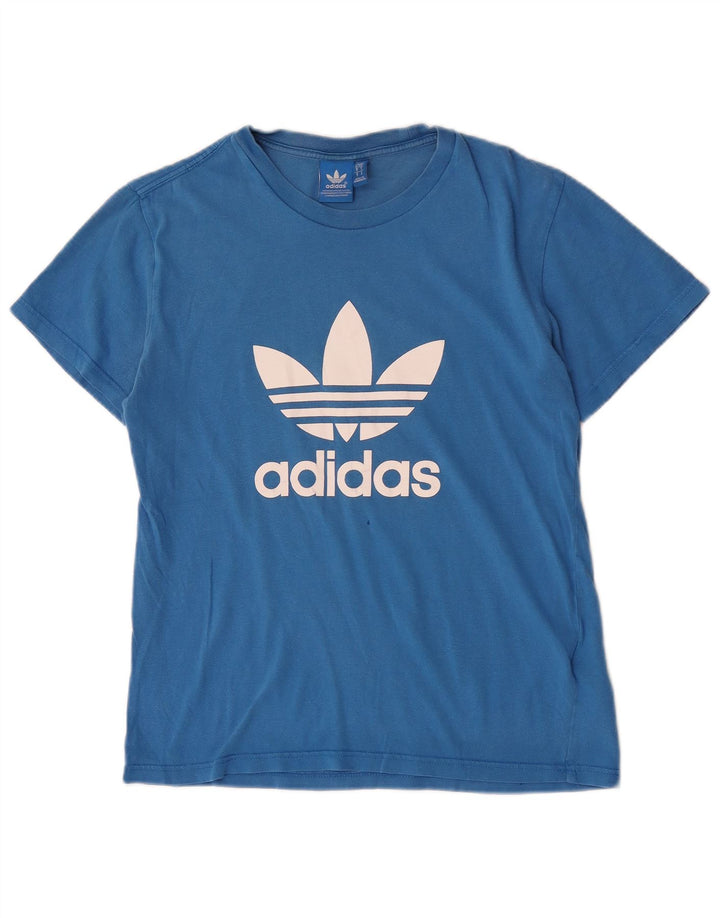Adidas Mens Graphic T-Shirt Top Small Blue Cotton