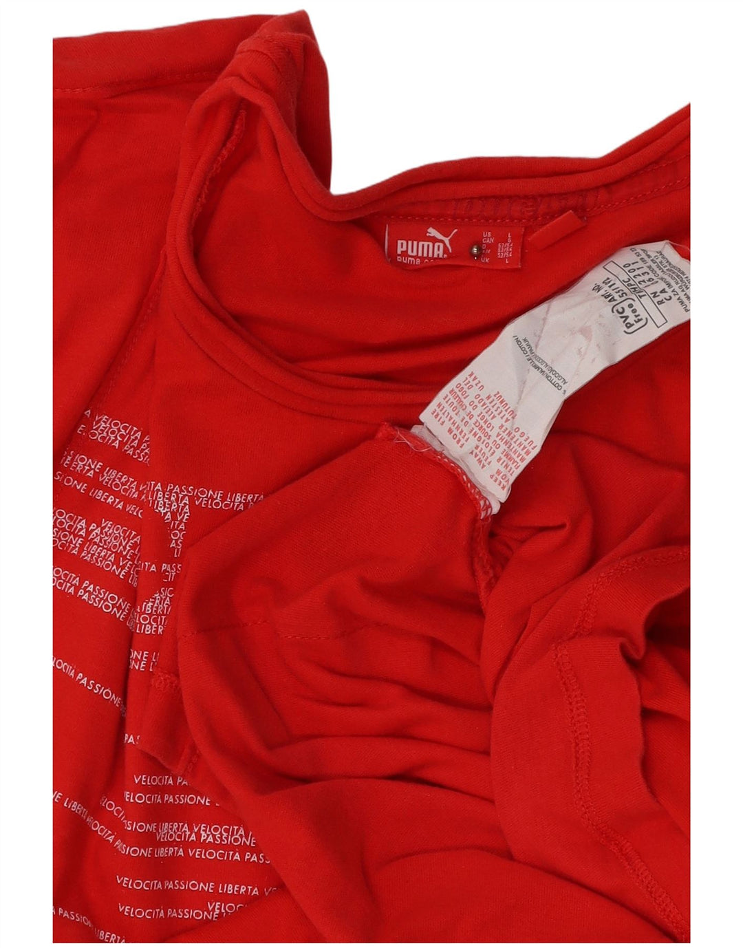 PUMA Mens Ducati Graphic T-Shirt Top Large Red Cotton