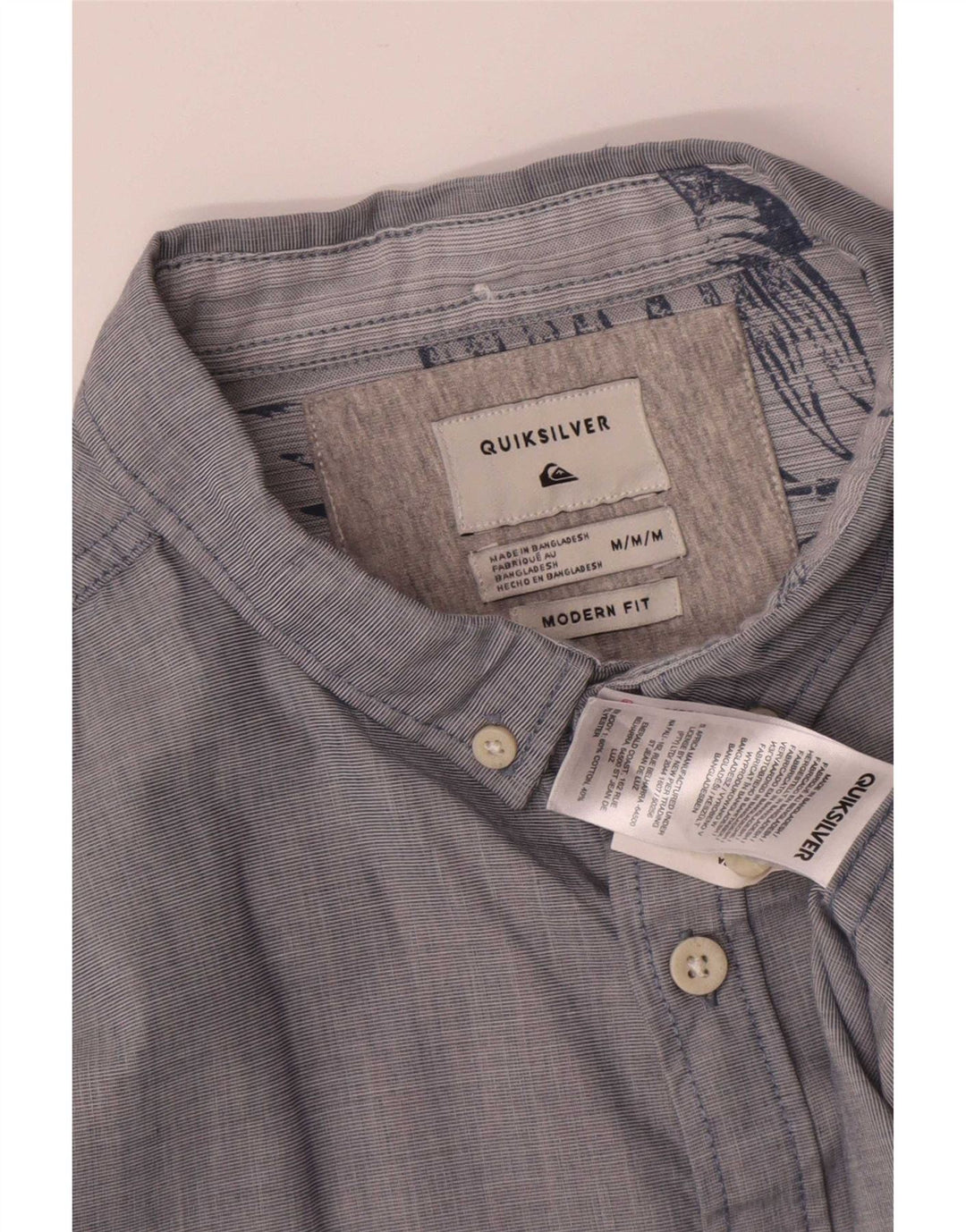 Quiksilver Chemise Coupe Moderne Homme Bleu Moyen Coton