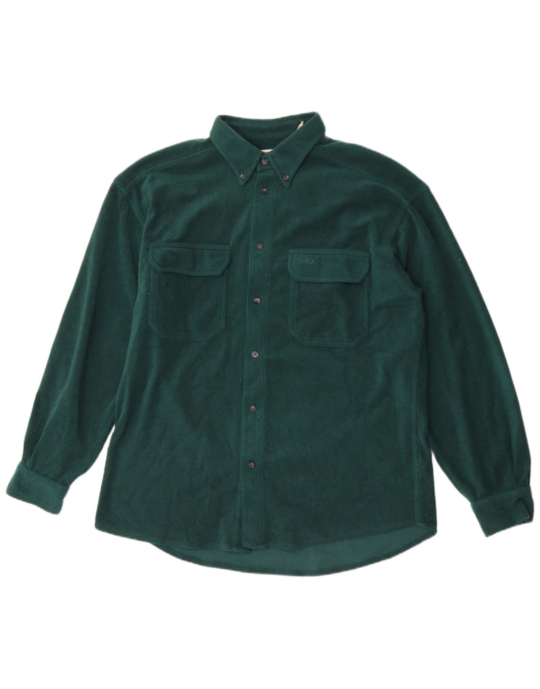 Fila Mens Fleece Shirt Large Green Polyester