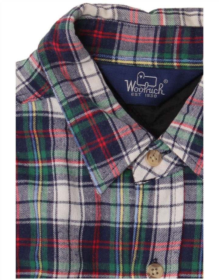 WOOLRICH Flanelskjorte til mænd Stor marineblå ternet