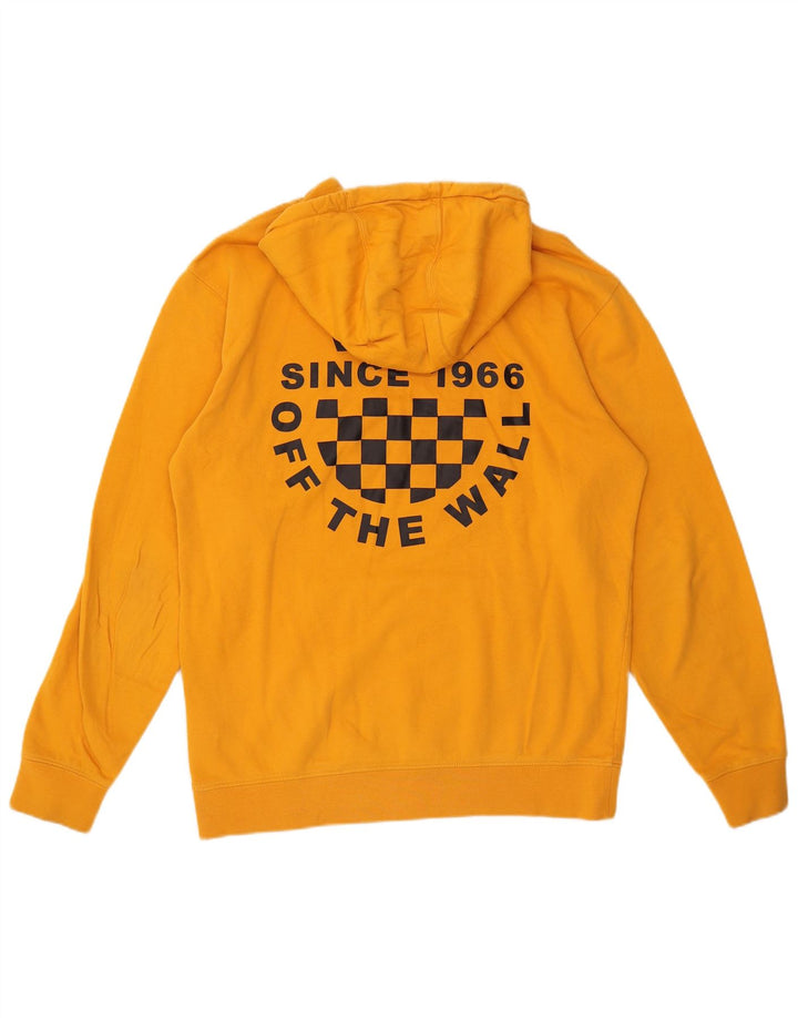 Vans Mens Graphic Hoodie Jumper Medium Orange Cotton