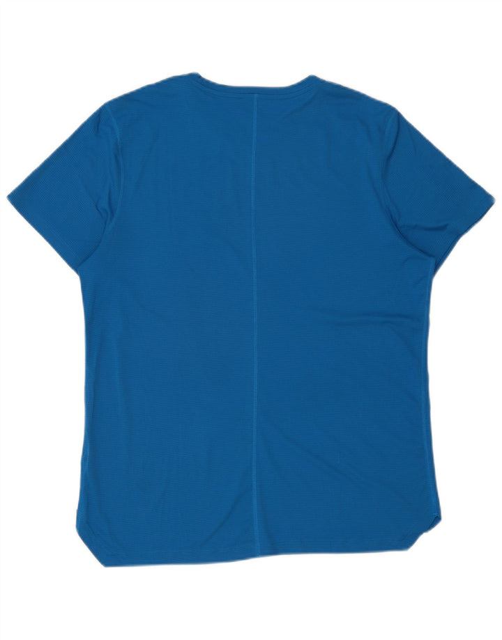 Asics Mens T-Shirt Top Medium Blue Polyester