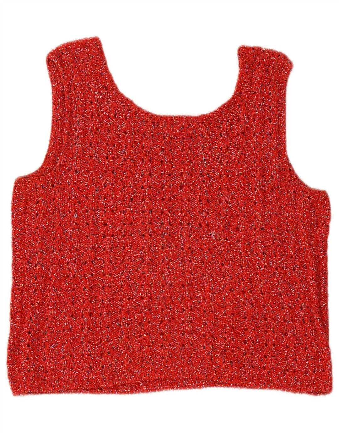 Valentino Damen Crop Knit Bluse Top UK 12 Mittelrot