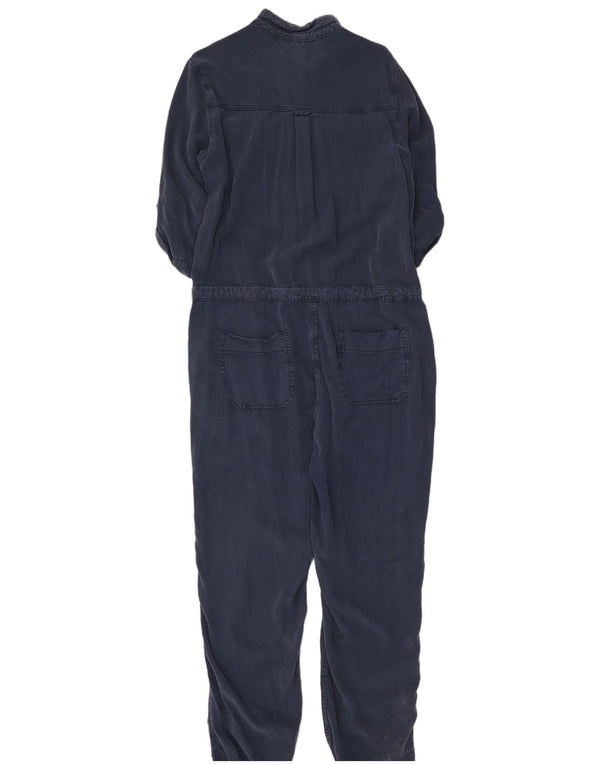 Topshop Dame Jumpsuit 3/4 ærmer UK 16 Large Navy Blue Lyocell