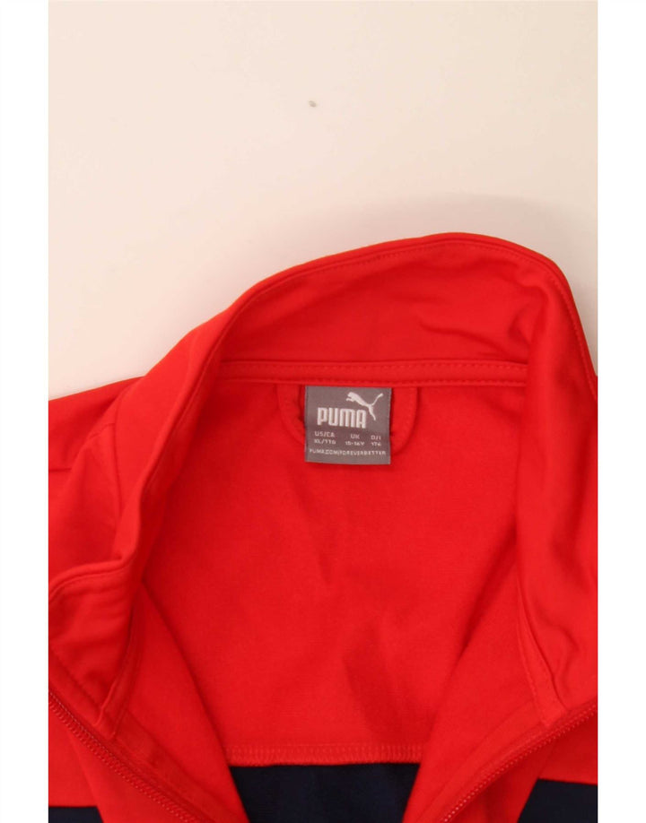 Giacca da tuta da ragazzo Puma 15-16 anni Rosso Colourblock