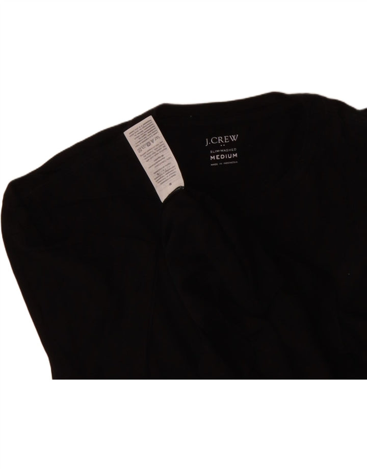 J. CREW Womens T-Shirt Top UK 14 Medium Black Cotton Vintage J. Crew and Second-Hand J. Crew from Messina Hembry 