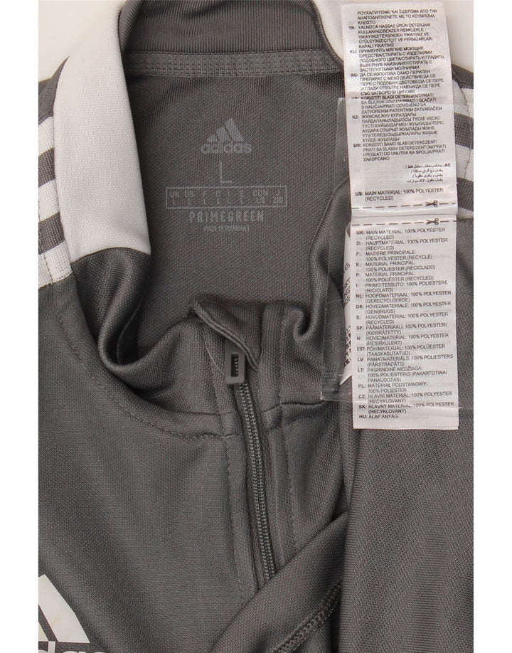ADIDAS Mens Aeroready Graphic Pullover Tracksuit Top Large Grey