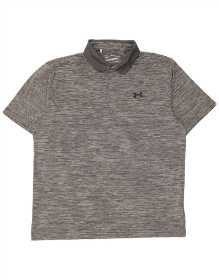 Under Armour Polo Homme XL Gris Moucheté Polyester