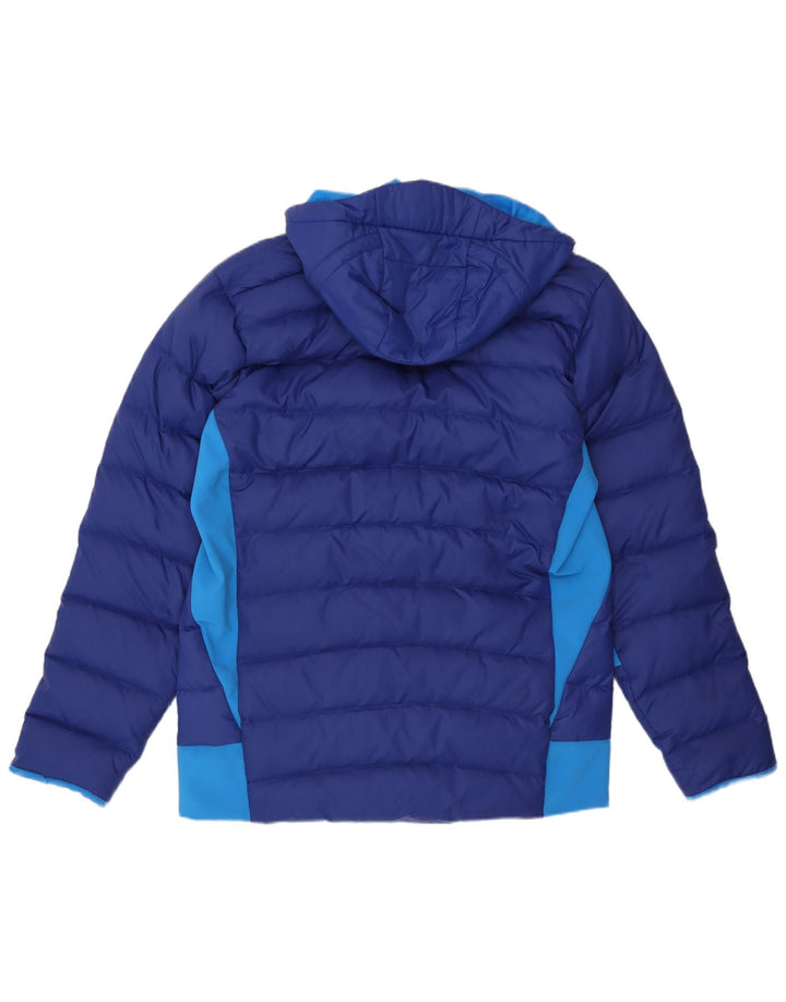 Adidas Mens Hooded Padded Jacket UK 40/42 Medium Blue Colourblock