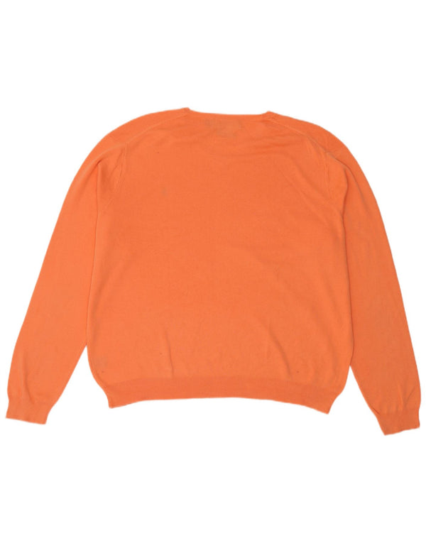 Polo Ralph Lauren Herre Loose Fit V-hals sweater 2XL Orange Bomuld