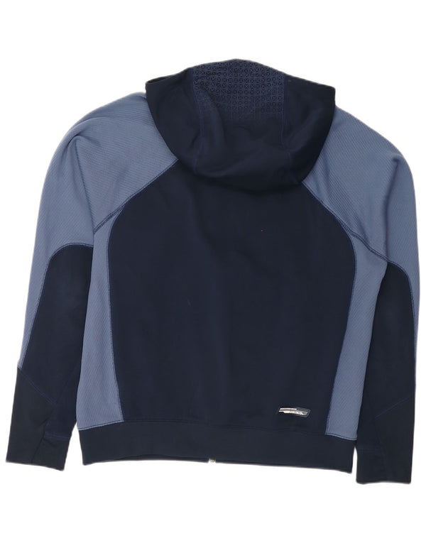Nike Mens Graphic kapucnis tréningruha felső kabát Medium sötétkék Colourblock