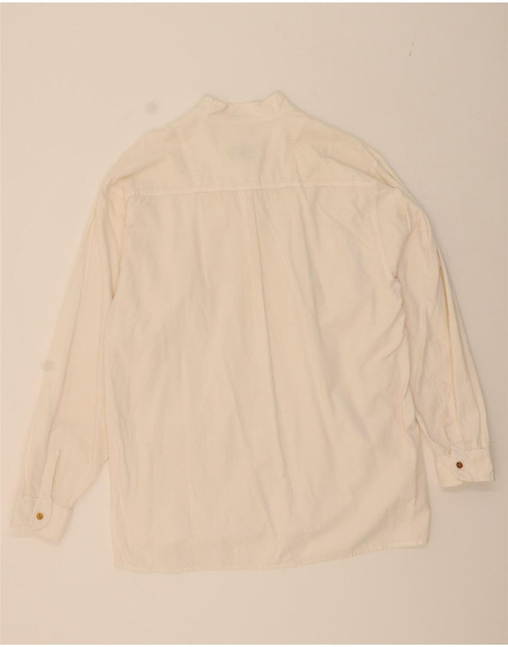 JOHN F GEE Mens Shirt Large Off White Cotton Vintage John F Gee and Second-Hand John F Gee from Messina Hembry 