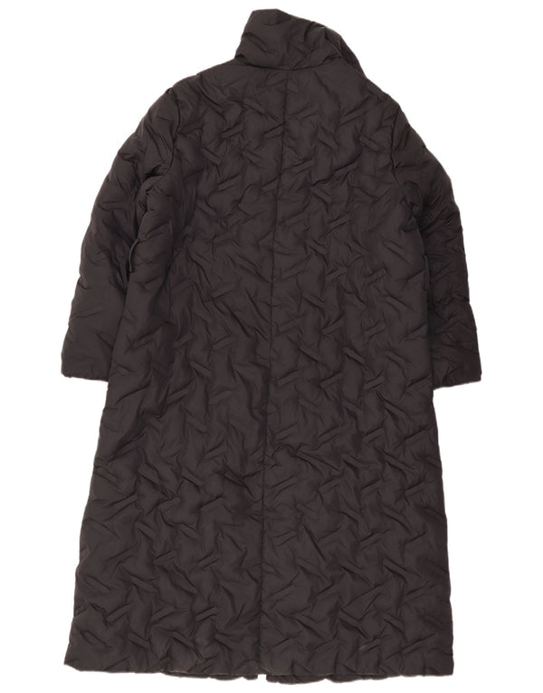 Emporio Armani Quiltet Polstret Frakke IT 42 Medium Sort Polyester
