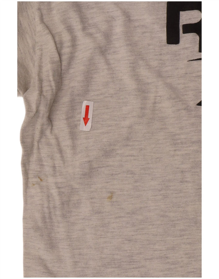 Reebok Herre grafisk T-shirt Top Medium Grey Flecked Bomuld