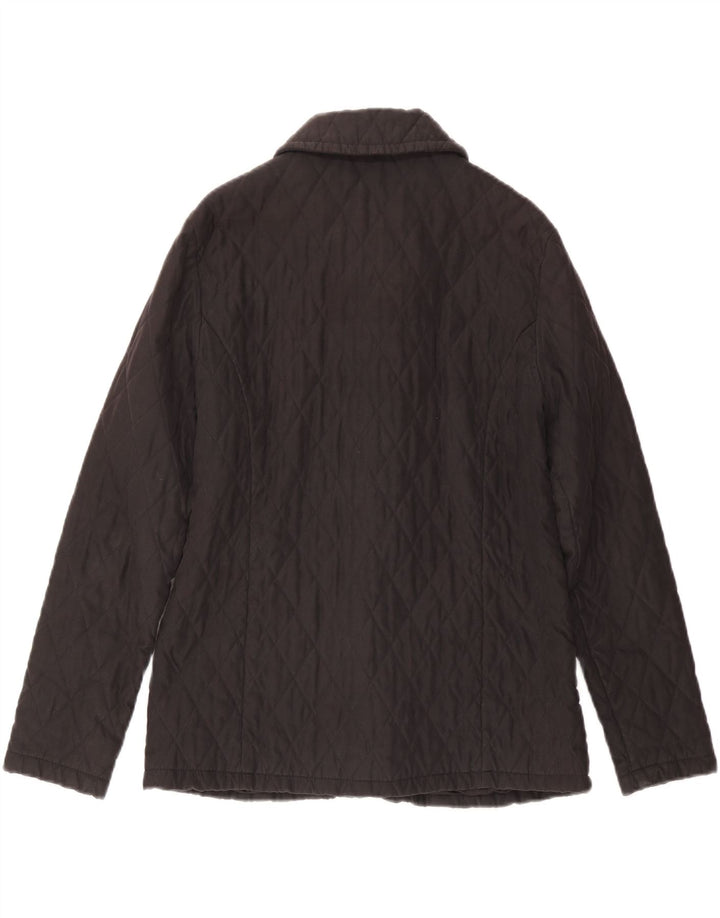 BARBOUR Womens Quilted Jacket UK 14 Large  Black