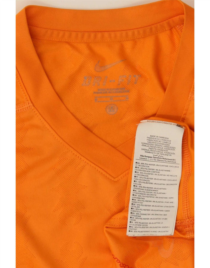 Nike Mens T-Shirt Top Medium Orange Paisley Polyester