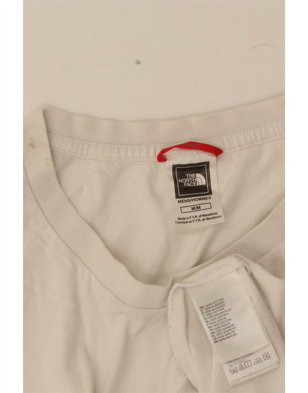 The North Face Mens Graphic T-Shirt Top Medium White Cotton