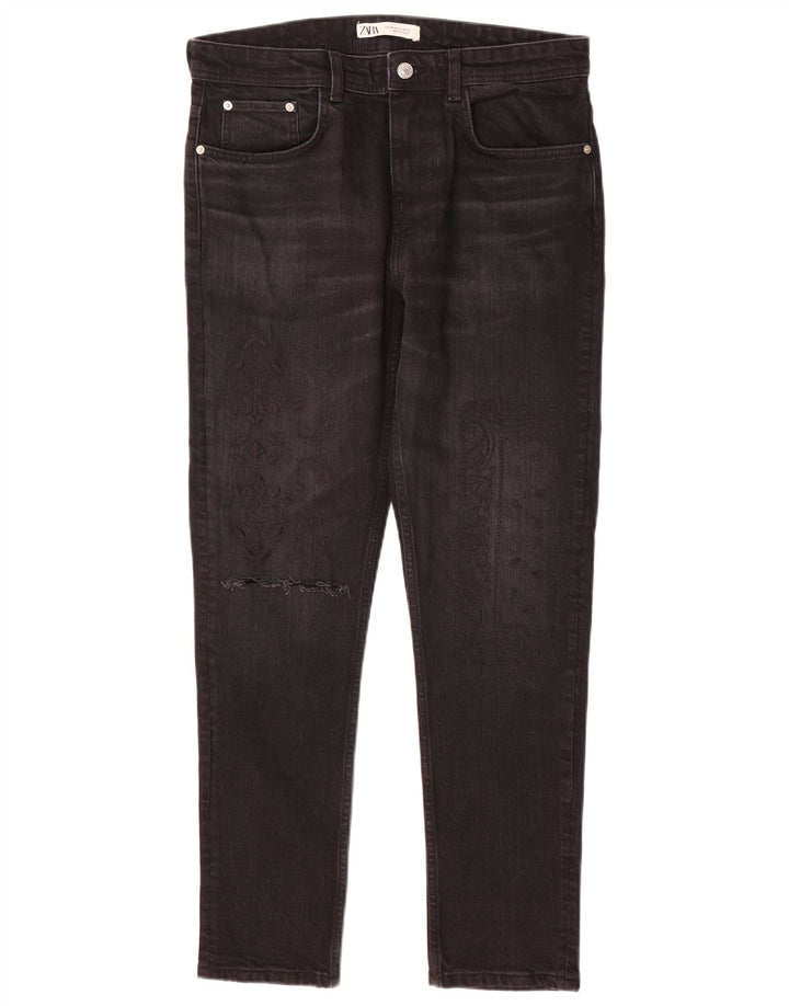 Zara Womens Slim Jeans EU 40 Medium W31 L29 Black Cotton