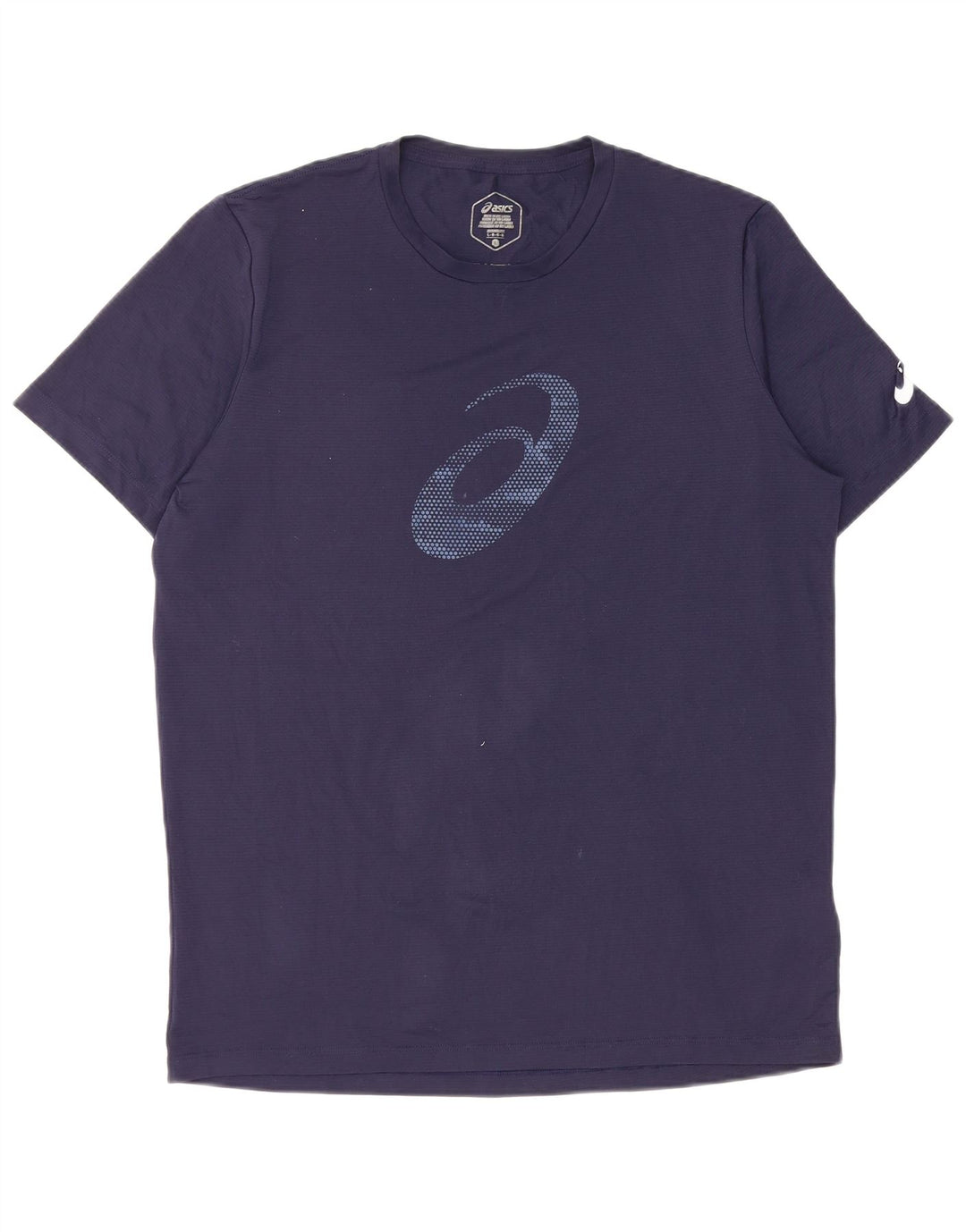 Asics Herren-T-Shirt mit Grafik, groß, marineblau, Polyester
