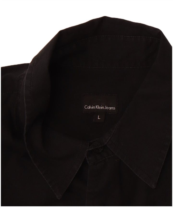 CALVIN KLEIN Mens Shirt Large Black