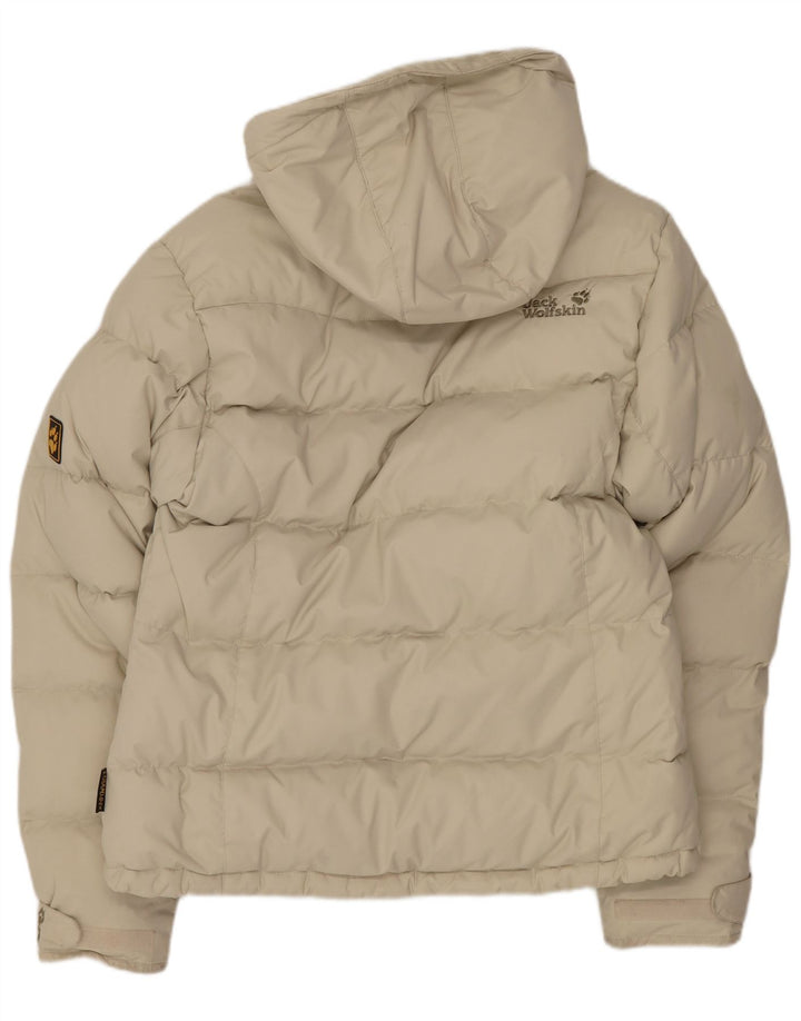Jack Wolfskin Veste matelassée à capuche pour femme UK 10 Small Beige Polyamide