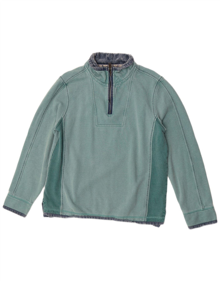 Fat Face Mens The Airlie Sweatshirt Jumper Medium Green Colourblock