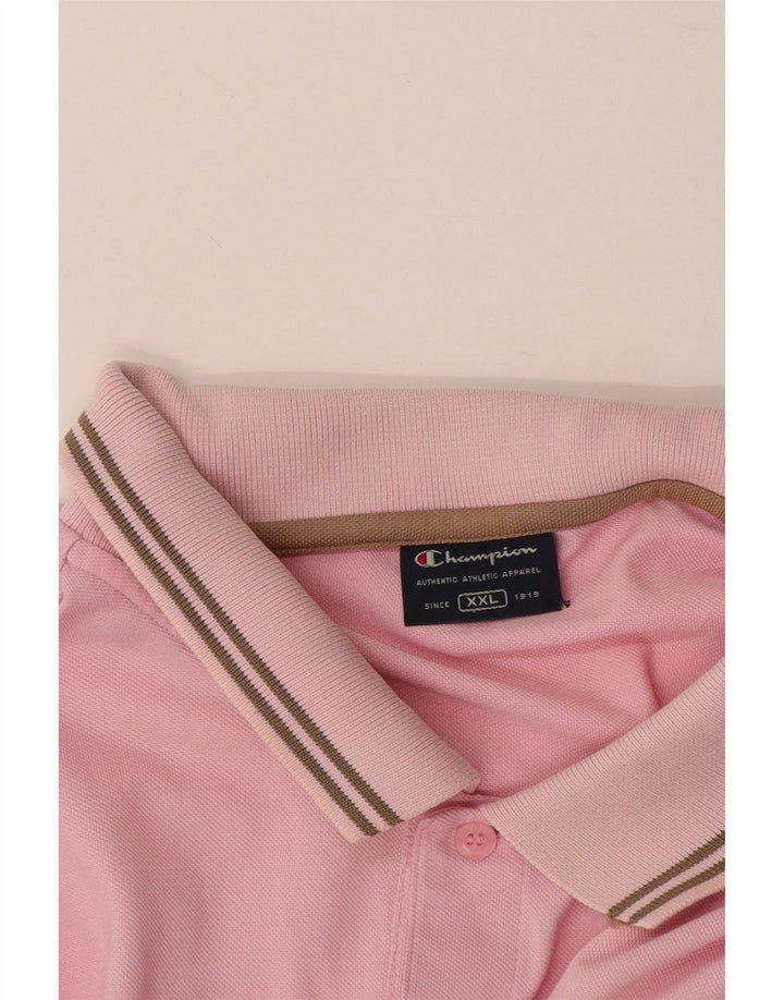 Champion Mens Polo Shirt 2XL Pink
