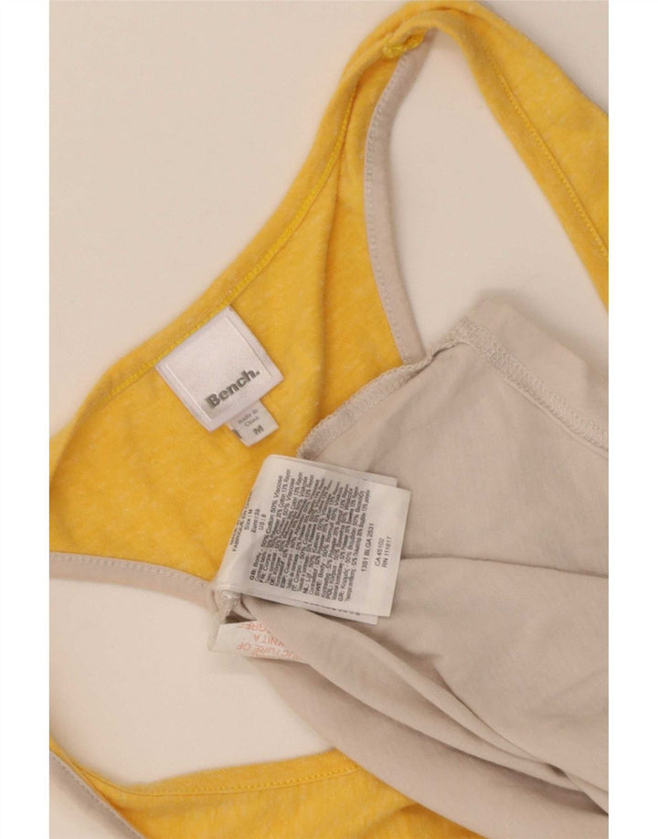 Canotta da donna Bench UK 12 Cotone color block giallo medio