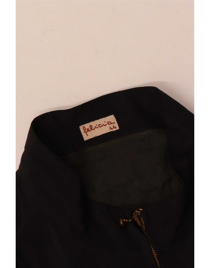 Felicia Jachetă bomber supradimensionată pentru femei cu model abstract EU 44 XL negru