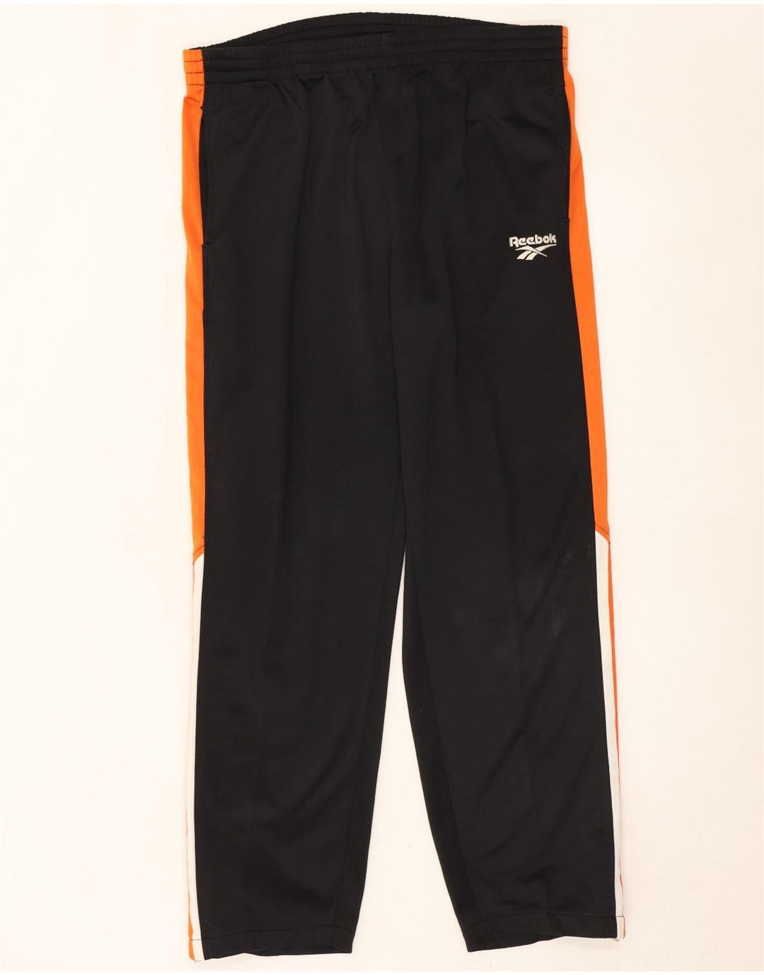 Reebok Mens Tracksuit Trousers Large  Black Colourblock Polyester
