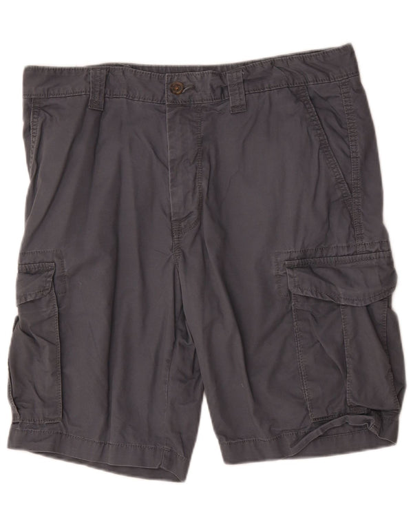Marks & Spencer Herren Cargoshorts W34 Large Grau Baumwolle