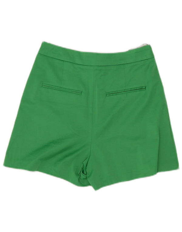 Zara Womens High Waist Casual Shorts Small W26 Green Polyester