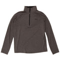 Under Armour Mens Zip Neck Top Long Sleeve Medium Grey Polyester